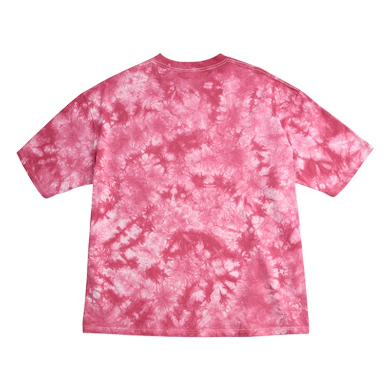 Super Plus size Street retro puro algodón 240g gota-hombro pequeño cuello redondo suelto camiseta teñida camiseta casual de los hombres