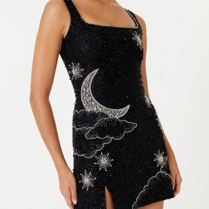 2025 новый стиль слинг-тип 3D печать городской повседневный европейский и американский женский пляжный юбка-платье средней посадки длинное платье