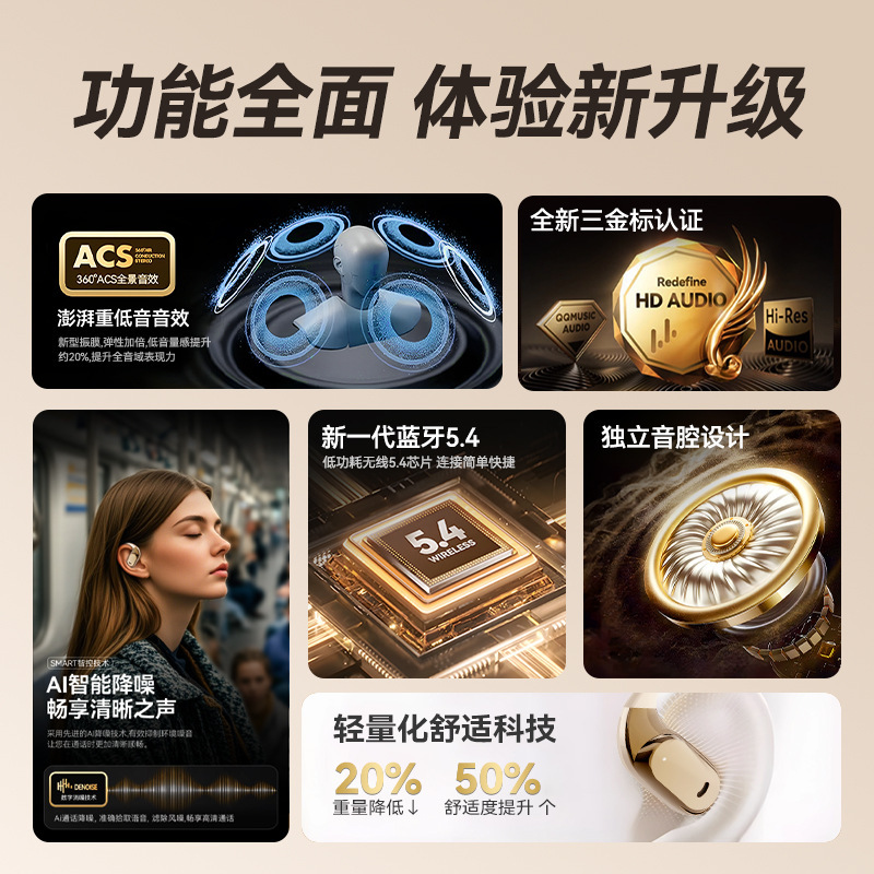 新款蓝牙耳机挂耳开放式气骨传导2025新款无线稳固运动跑步不入耳|undefined