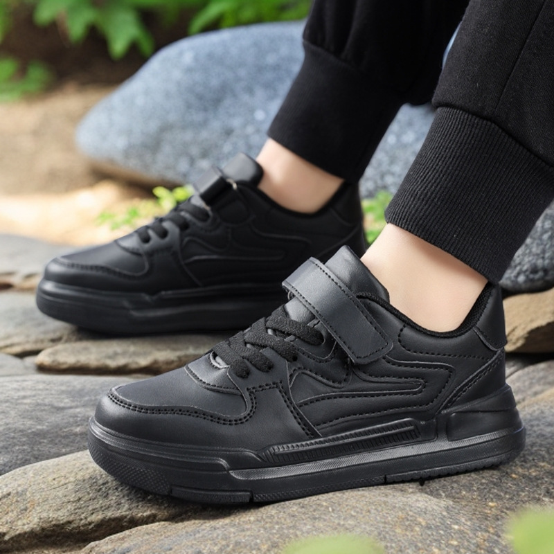 Zapatos deportivos infantiles transfronterizos 2025 nuevos niños primavera y otoño espectáculo de zapatos blancos pequeños zapatos casuales para niños