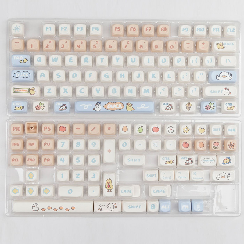 Moa Outing Duck Sublimation Mechanical Keyboard Keycaps Cute Pbt Compatible with 68 75 98 100 Moa Outing Duck Sublimation Mechanical Keyboard Keycaps Cute Pbt Compatible with 68 75 98 100