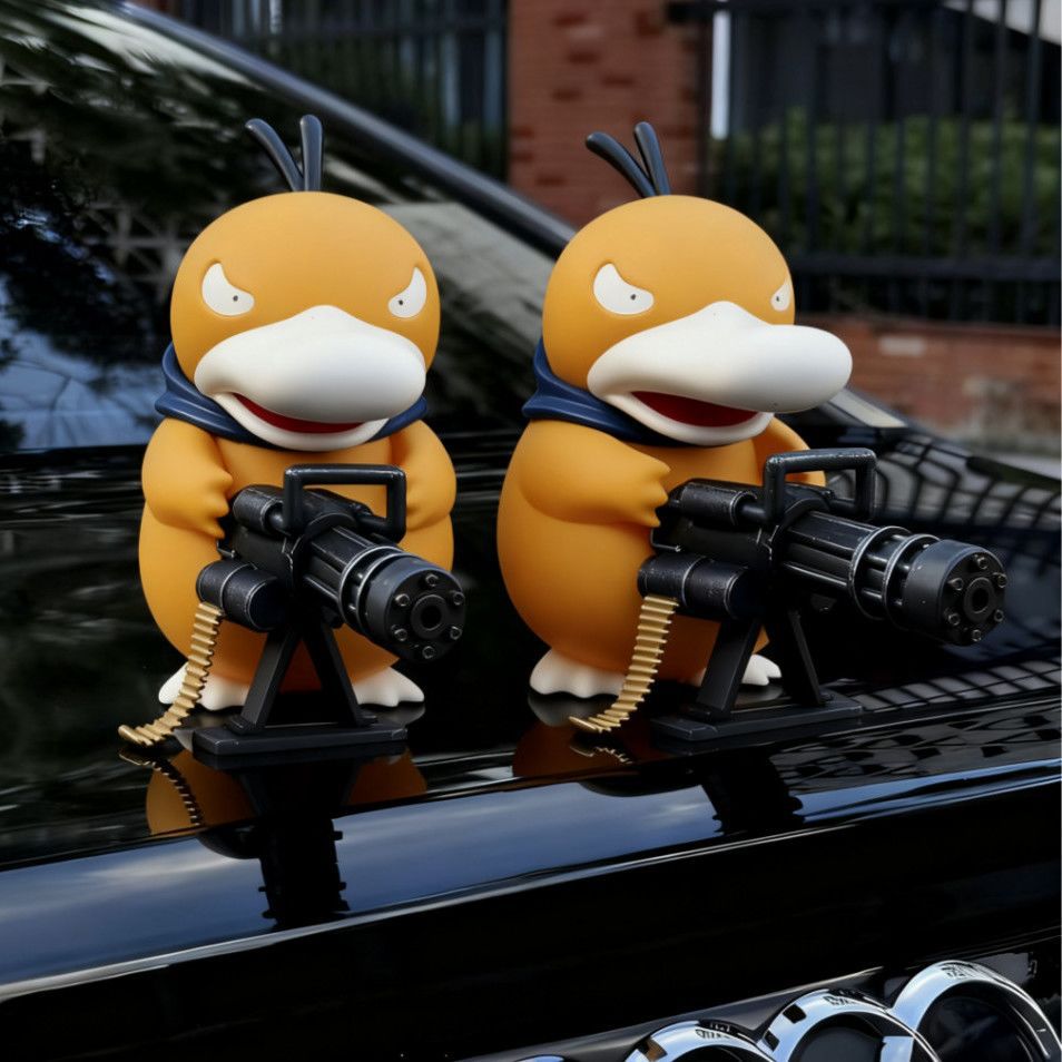 Car Ornaments, Bandit Gatling, Duck, Car Center Console Decorations, Creative Roof and Tail Ornaments, Dolls