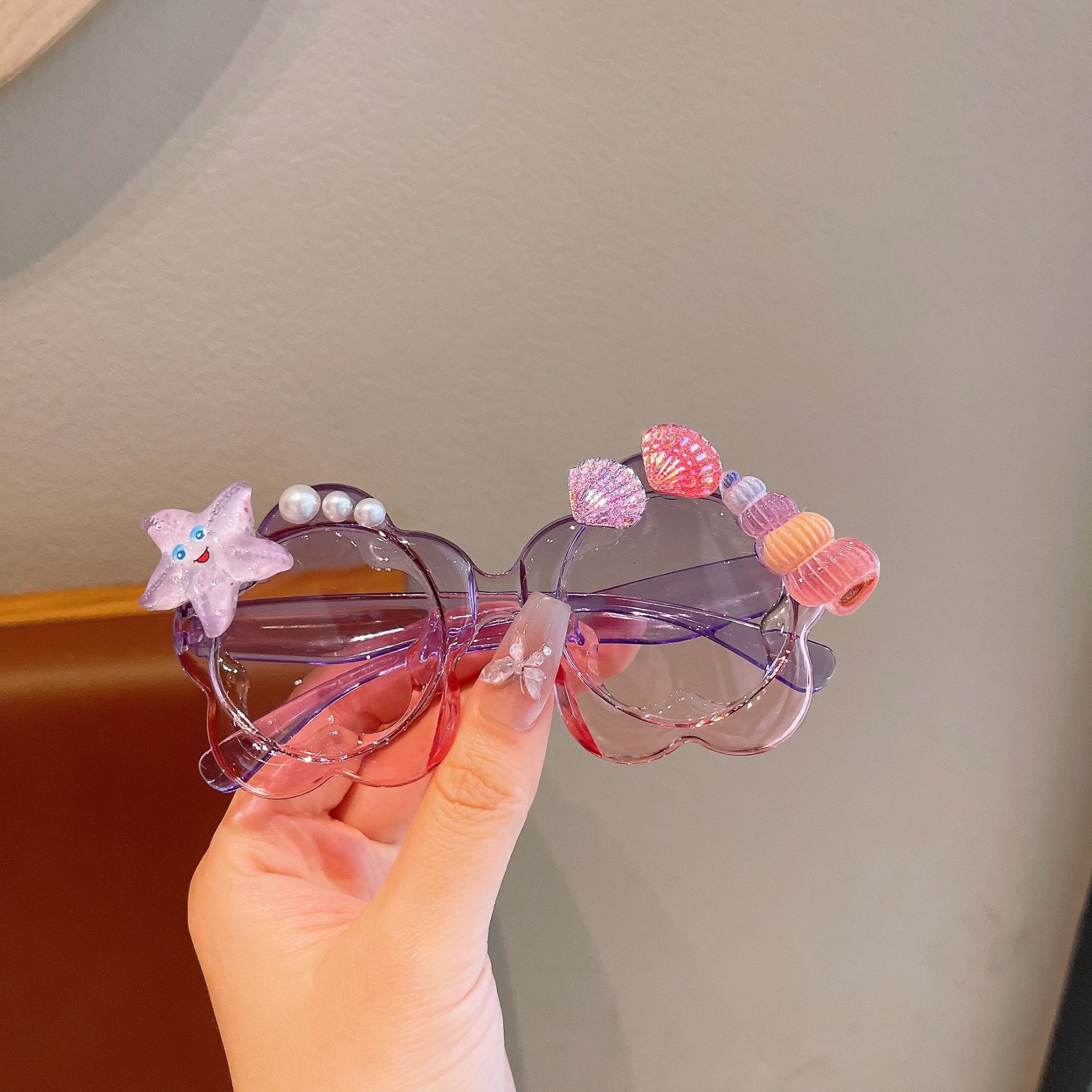 Gfas de sol para niños lindas gafas de protección solar Koolomi, gafas de sol de moda para niñas, nuevas gafas para bebés