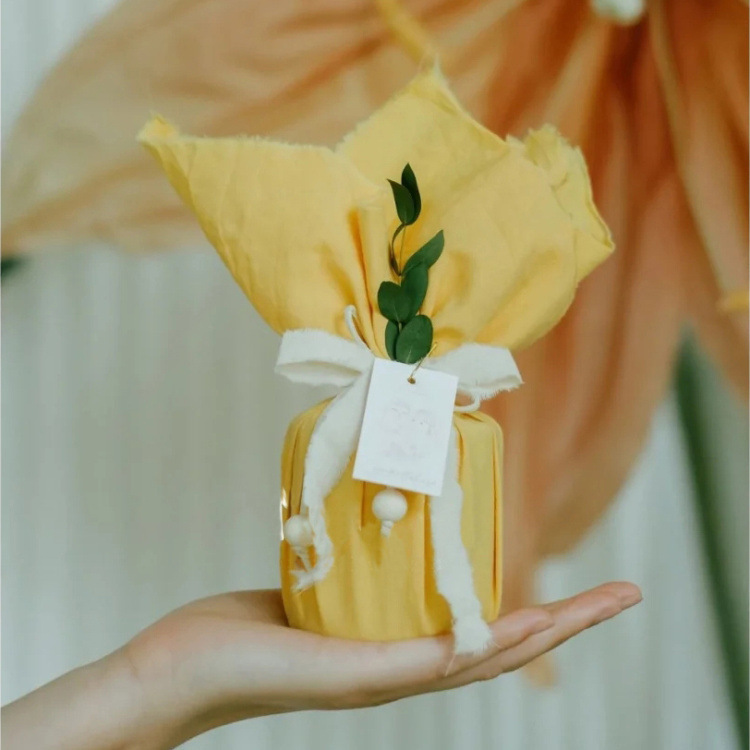 风吕敷包装木盖桌糖盒小红书喜糖盒结婚户外草坪婚礼创意喜糖盒子