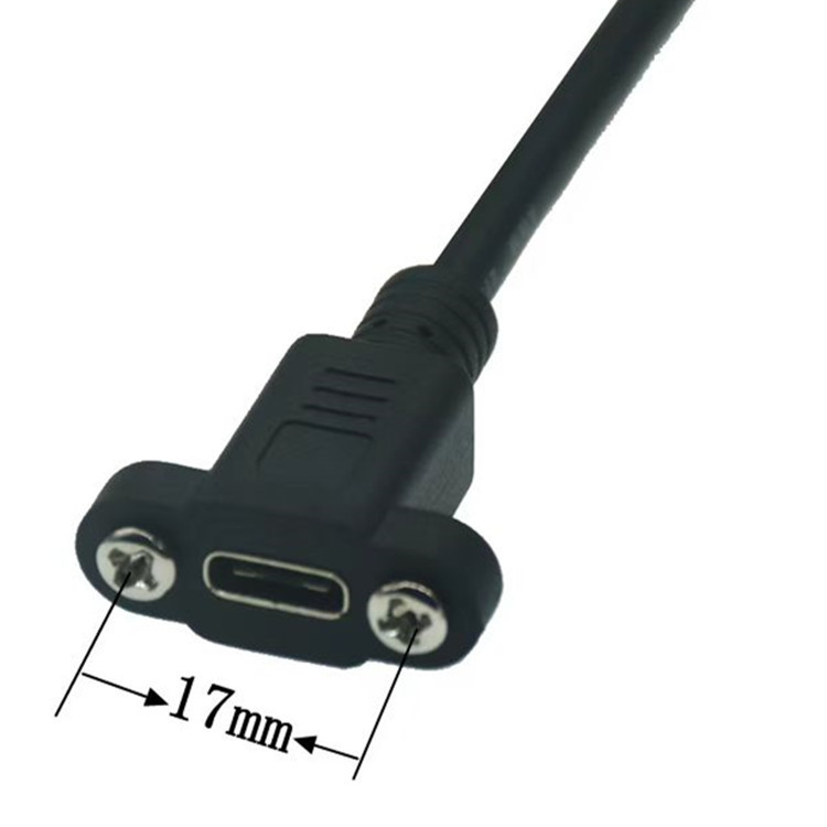 type-c male to female extension cord with ears USB3.1typec male to female extension cord with nuts with ears