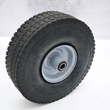 厂家直销3.50-4橡胶充气轮10寸露营车摆摊小推车平衡车车轮可定制