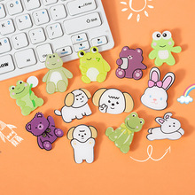 亚克力可爱小青蛙胸针卡通小狗徽章网红风别针装饰小礼物胸针批发