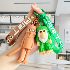 クロスボーダーウッドスティックマンペンダントDouyin Hot Stick外国版山海経キーホルダー面白い抽象フィギュアブラインドボックスアクセサリー