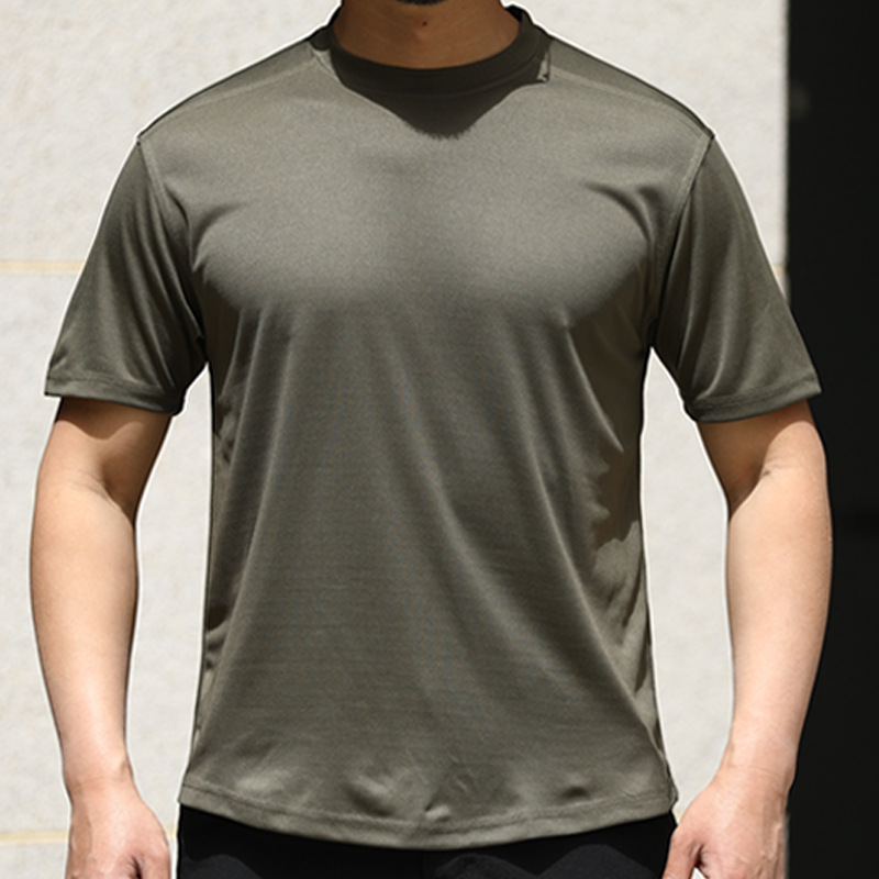 Huanlong Summer Quick-Drying Short-Sleeved Round Neck Breathable T-Shirt Logo Work Clothes Summer Group Lightweight Advertising Shirt