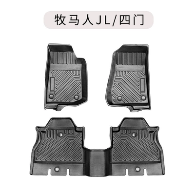 For Wrangler JK/JL4xe/Gladiator Wrangler Sahara/Rubicon TPE car mats (Modelə uyğun ayaqaltı) - 2018-2024-wrangler-jl-four-door-floor-mats-left-hand-drive