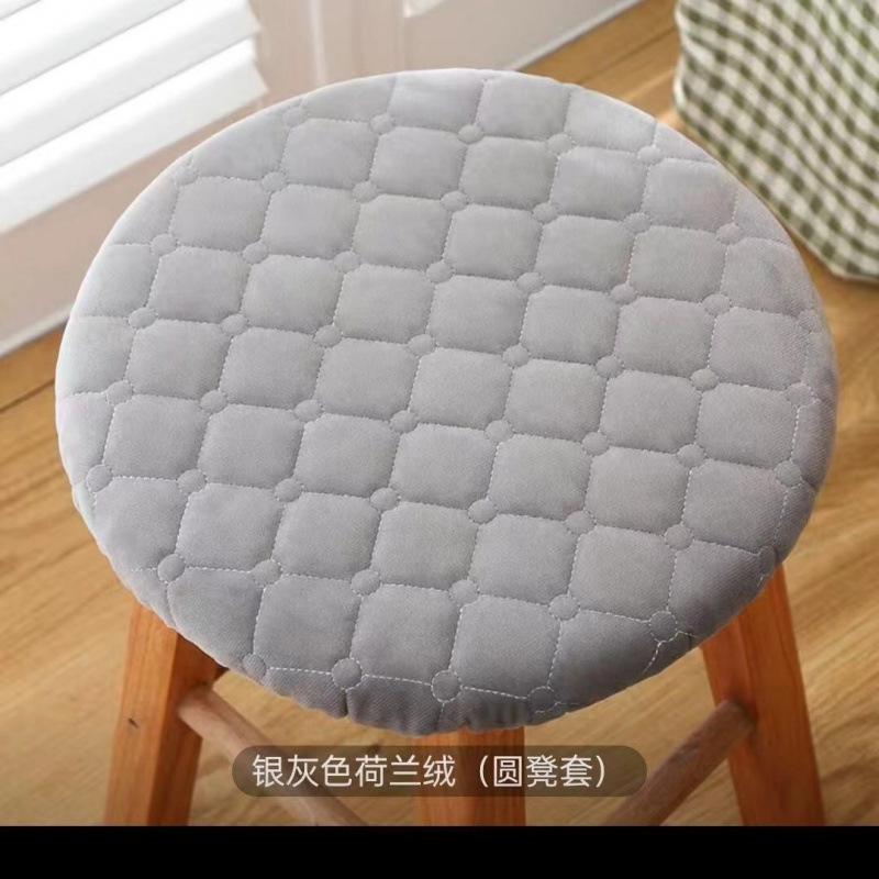 圆凳子套罩四季通用加棉圆形坐垫餐厅凳套加厚座椅套|undefined