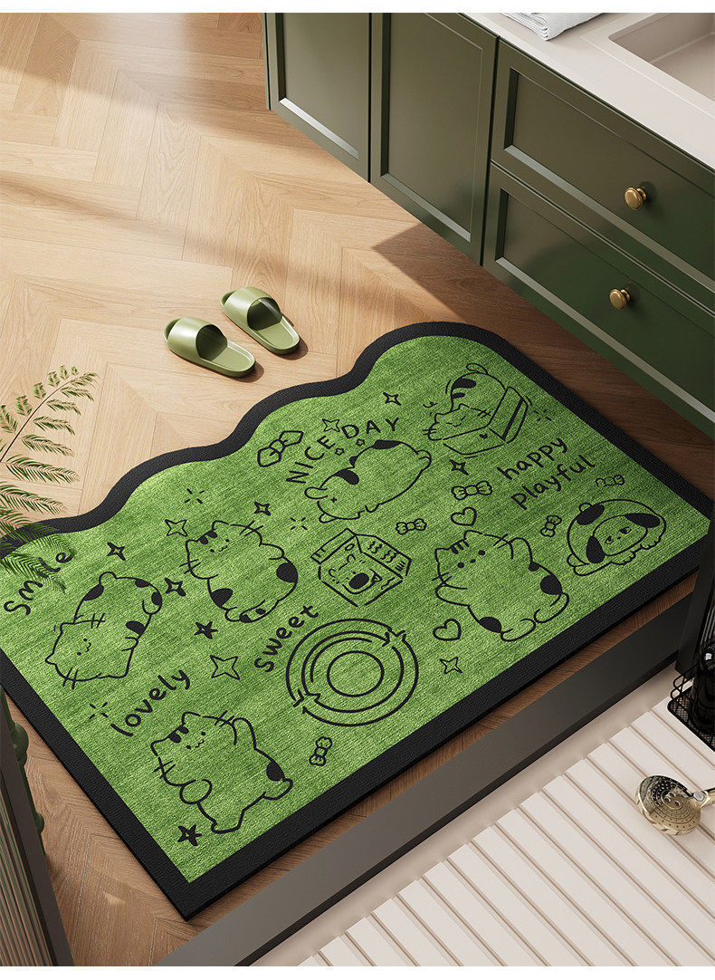 Bathroom Floor Mat, Entrance Door Mat, Household Toilet Door Absorbent Mat, Bathroom Door Mat, Diatomaceous Earth Foot Mat
