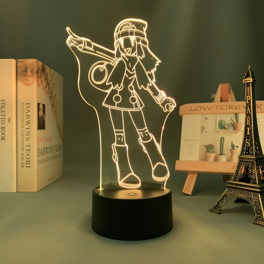 Baokemeng Pikachu 3D luz de la noche LED producto creativo mascota elfo regalo lámpara Mesa mágica bebé