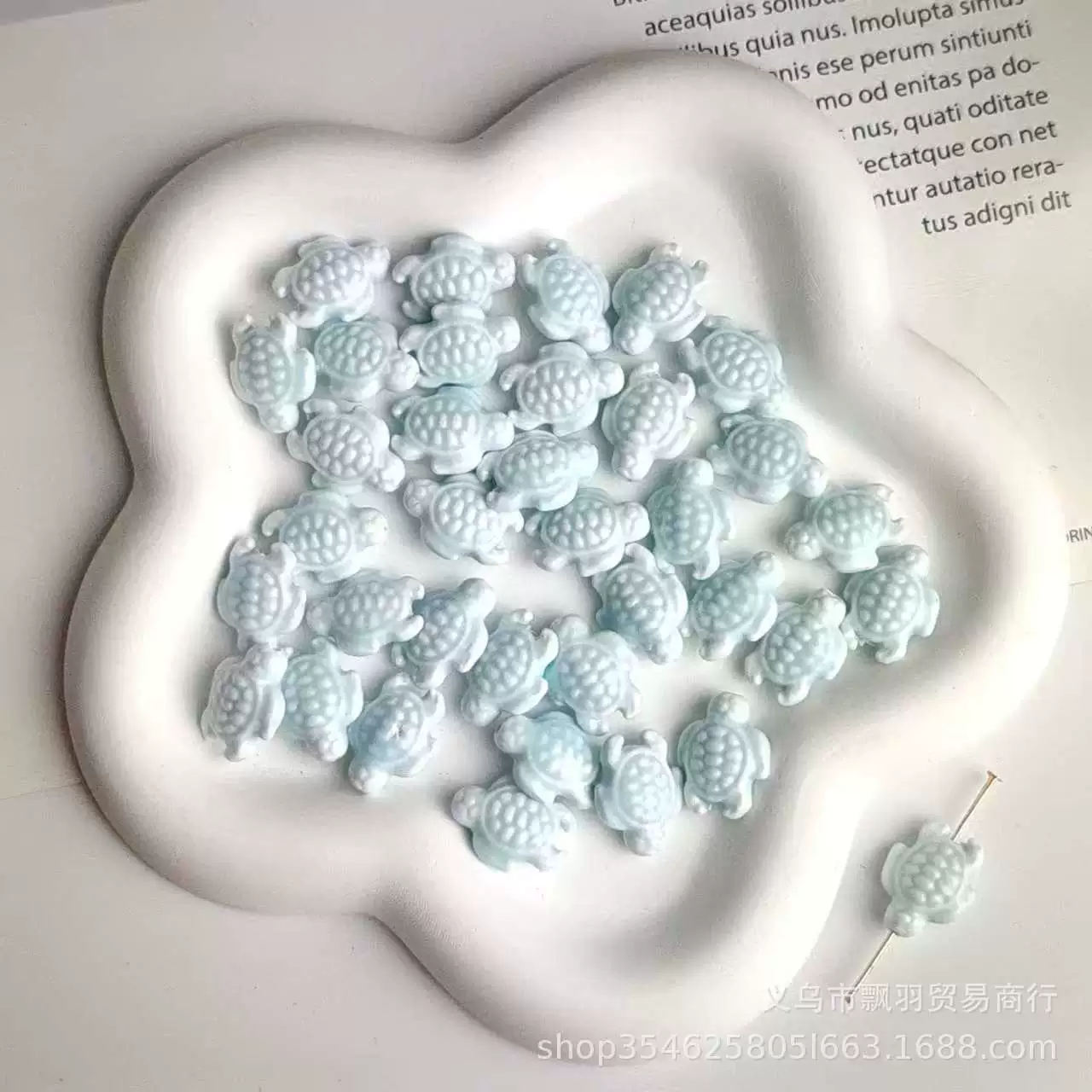 Керамические бусины «черепаха», глазурованные для DIY, 2 размера (18,5×14,5×7,8 мм и 14×11×6 мм), отверстие 2 мм