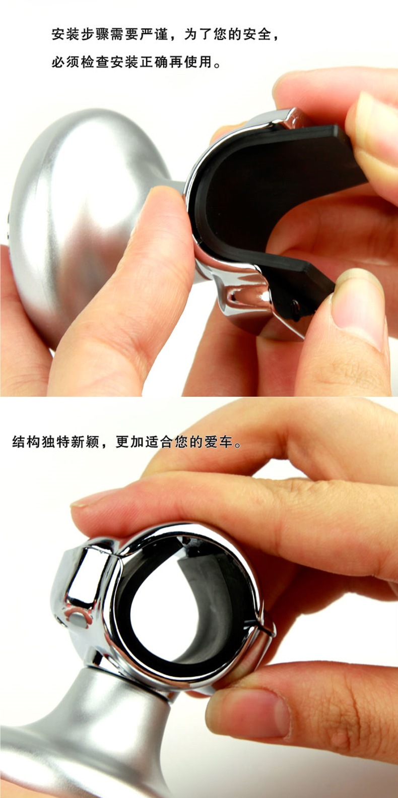 Car Steering Wheel Power Ball, Car Steering Ball, Smooth Rotation, Car Steering Assist with Bearing Handle