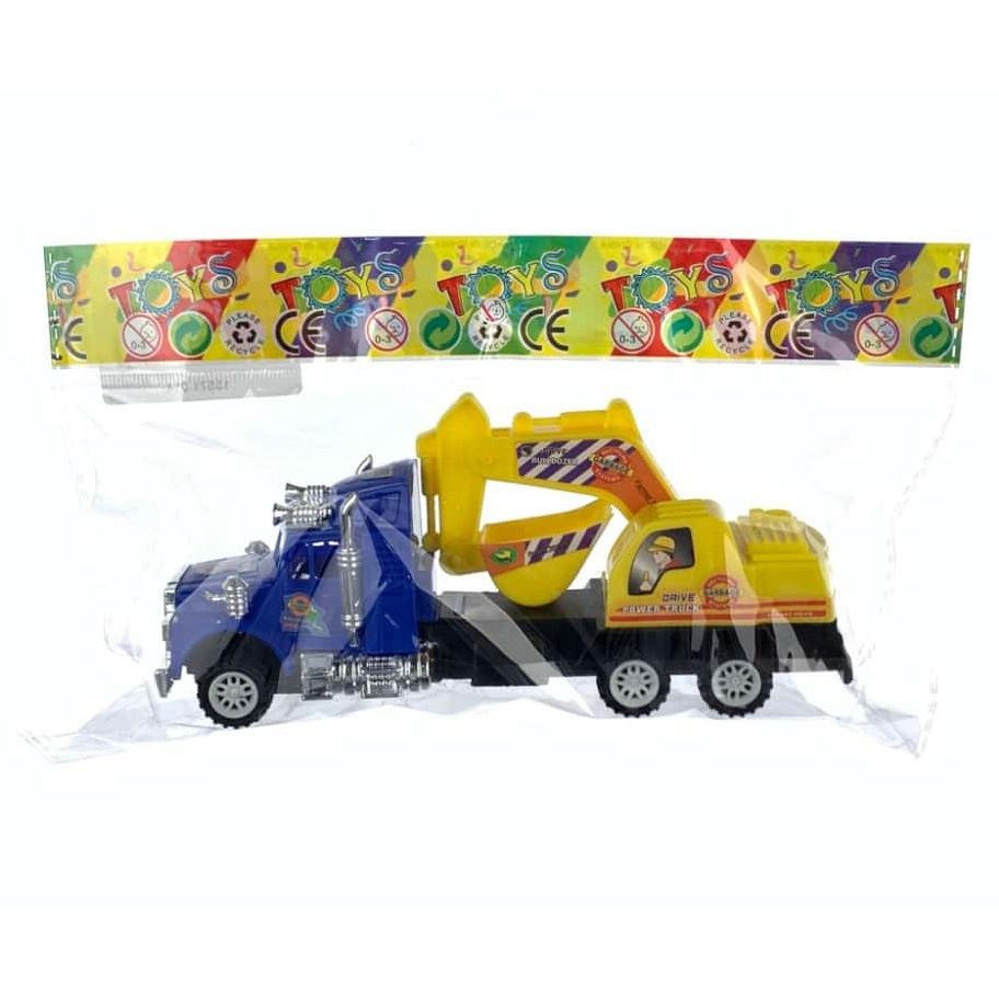 Nuevos juguetes de ingeniería de plástico transfronterizos para niños camión volquete de gran tamaño excavadora inercial juguete al por mayor