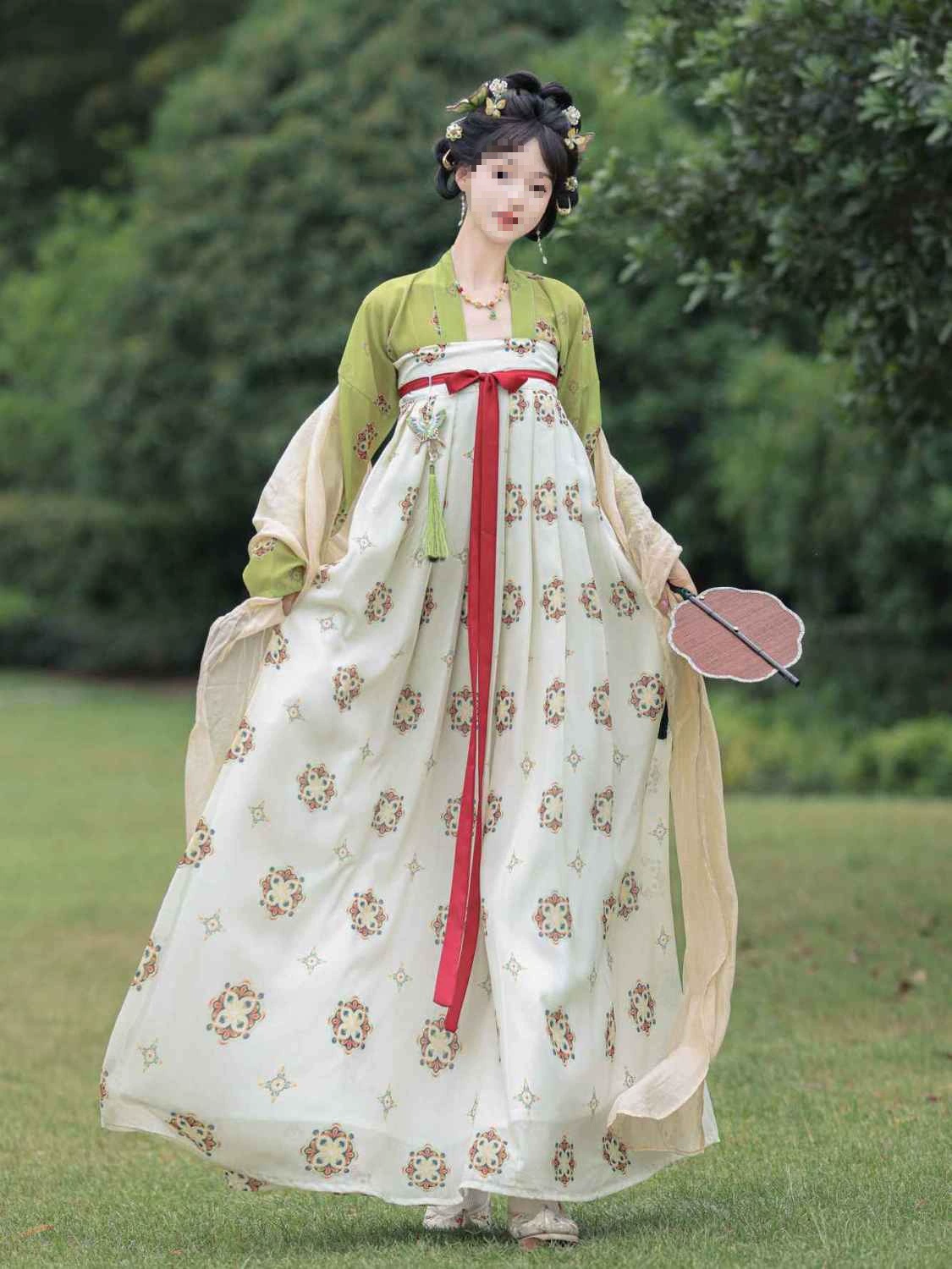 Оригинальная цельная юбка Hanfu длиной до груди в стиле Тан, восстановленная утягивающая юбка Ru, свежий китайский костюм, повседневный сказочный летний костюм