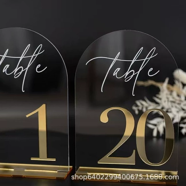 Акриловая настольная цифровая настольная карта, прозрачная акриловая комбинированная зеркальная цифровая настольная карта с цифрами