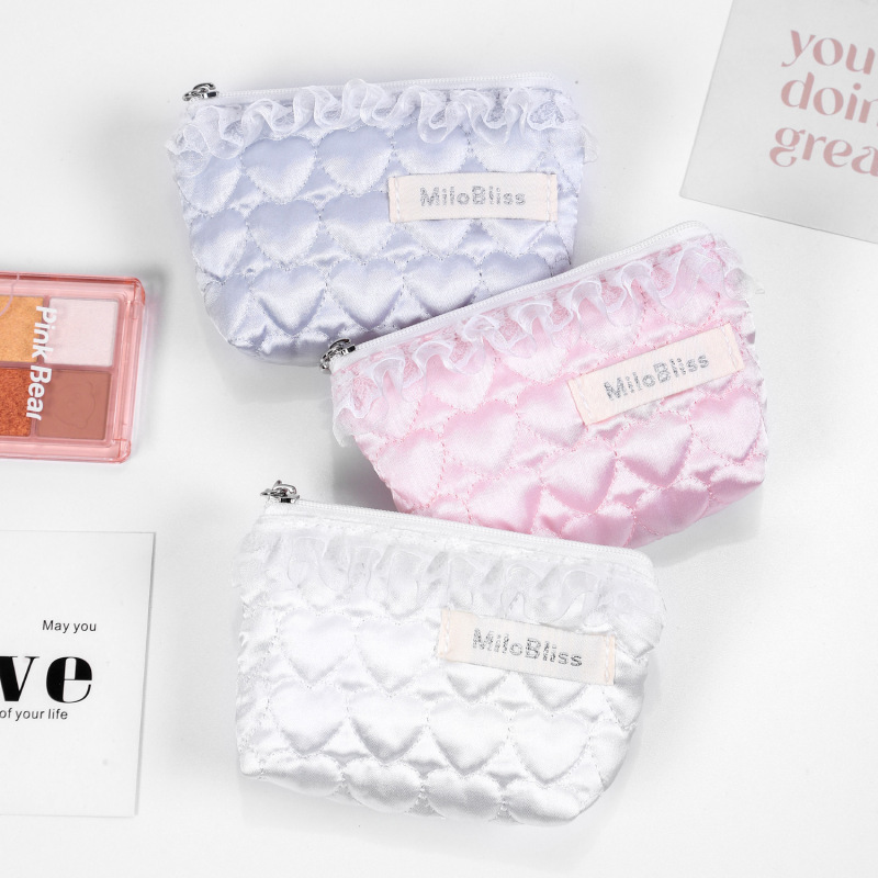 New Ins Style Cute Cosmetic Bag Large Capacity High Beauty Value Women's Love Change Portable Niche Design Storage Bag New Ins Style Cute Cosmetic Bag Large Capacity High Beauty Value Women's Love Change Portable Niche Design Storage Bag