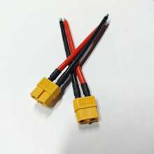 �S��ֱ���t��ɫ12AWG 100mm (���L)���z��XT60H-Fĸ�^��ɫ��s��