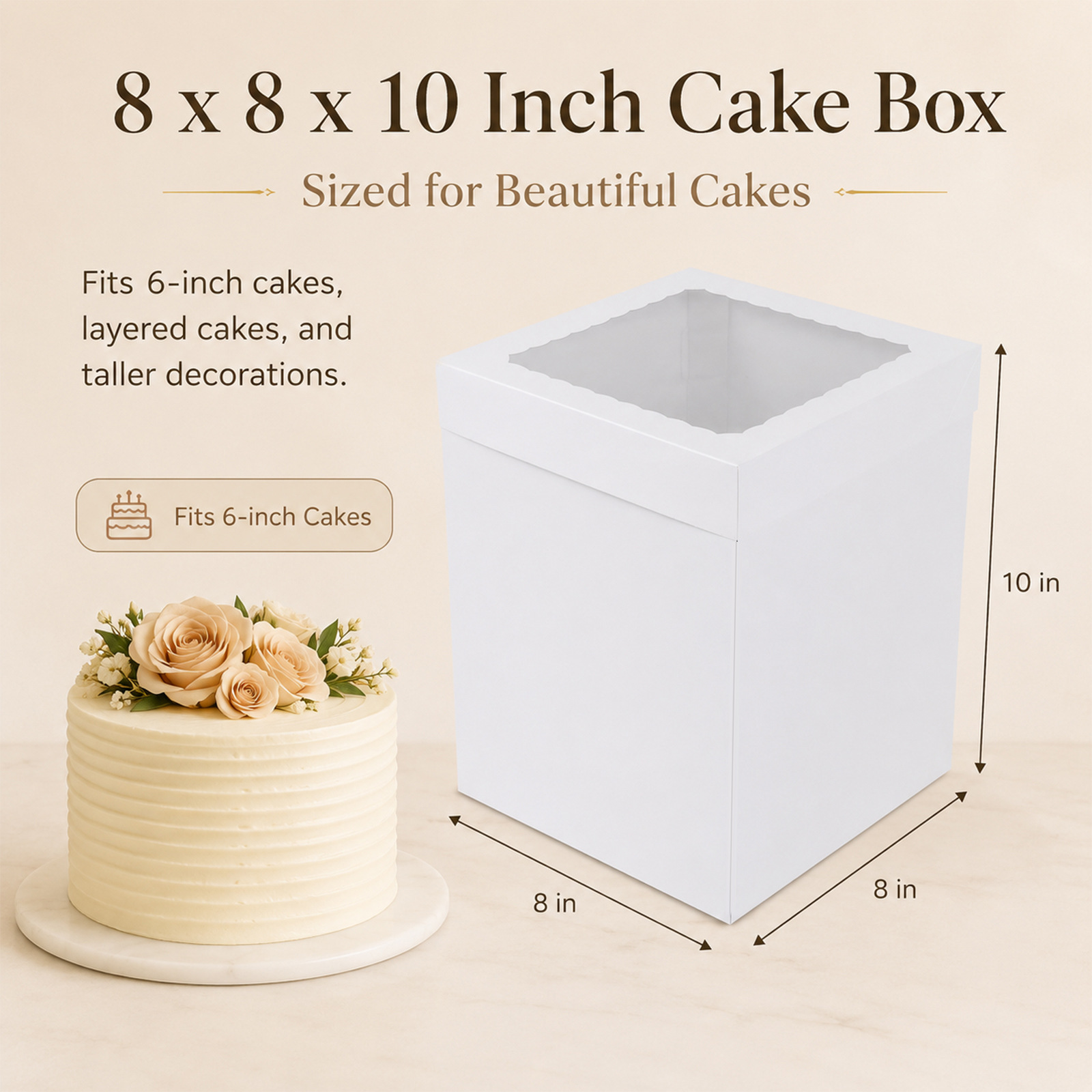 141412 Caja de papel con tapa corrugada, ventana abierta, caja de pastel transparente, caja de embalaje para hornear pan, caja de cake image 4