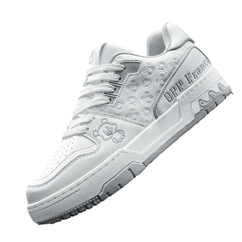 OPP violento blanco y negro panda mostrador zapatos de cuero genuinos zapatos de lujo ligero zapatos de mujer de moda ligero versátil zapatos de skate de altura baja