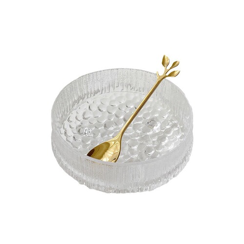 High-looking dessert bowl glass bowl fruit yogurt crystal bird's nest bowl and dish set exquisite breakfast plate salad bowl