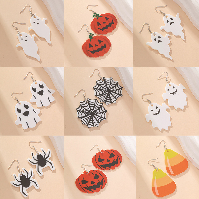creative acrylic ghost earrings