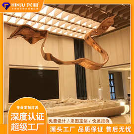 酒店大堂飘带灯宴会厅售楼部别墅楼梯吊灯会所商场非标定制灯奢华
