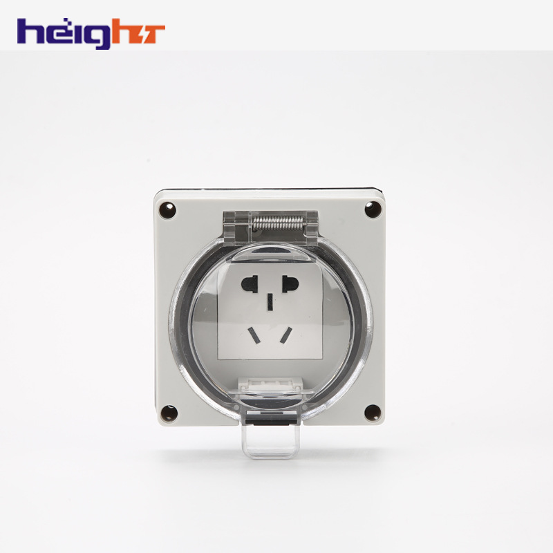 厂家供应IP66户外防雨开关 暗装五孔插座