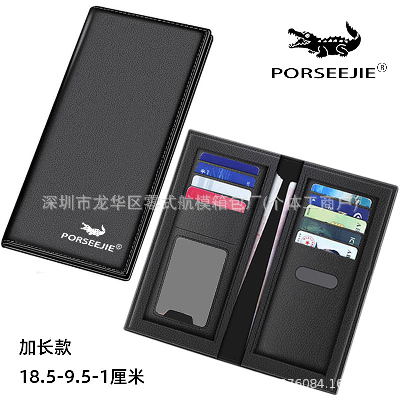 Cartera con estampado de cocodrilo Cartera para hombre Nuevo clip de dinero duradero Estilo corto Moda negocios Cartera de múltiples tarjetas Clásico