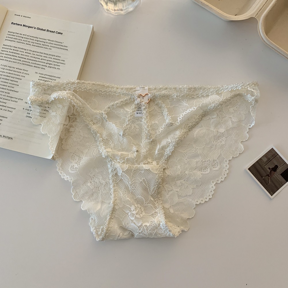 Nektar de primavera ~ nueva ropa interior de encaje de mujer pura, sexy, pantalones cortos huecos, pantalones de entrepierna de algodón para niñas image 10