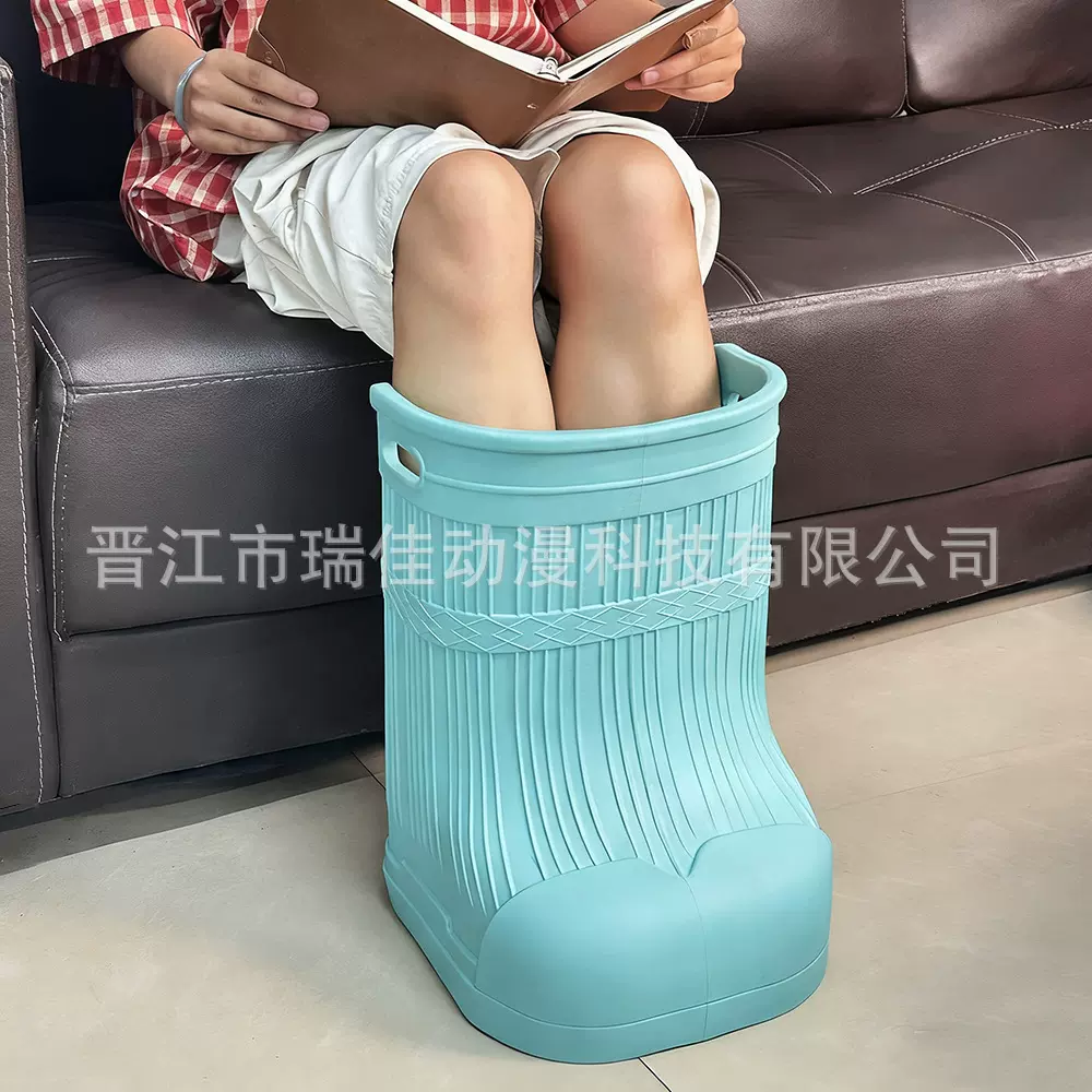 eva泡脚桶过小腿家用过膝泡脚桶靴恒温高深桶省水按摩养生足浴
