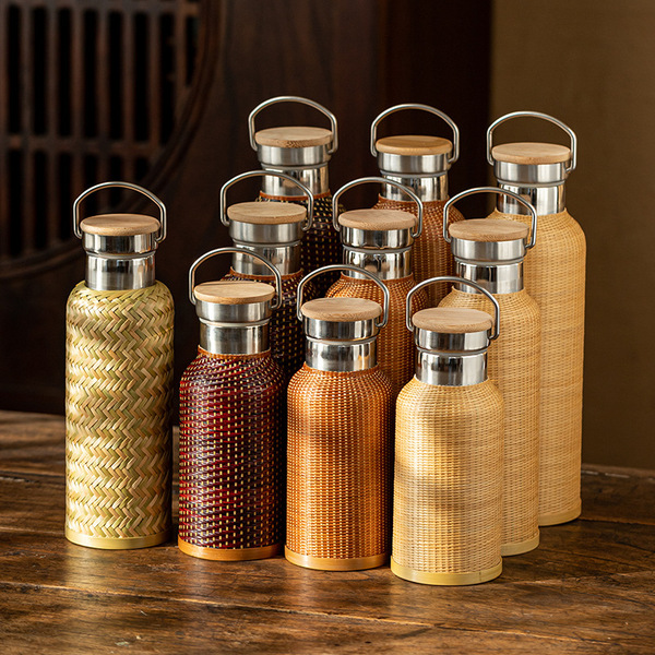 Retro handheld glass stainless steel for traveling