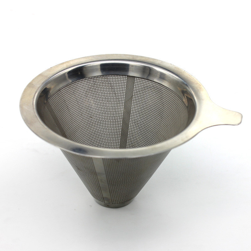 热销西餐厅咖啡漏斗过滤器 双层304不锈钢网 时尚高档咖啡机配件