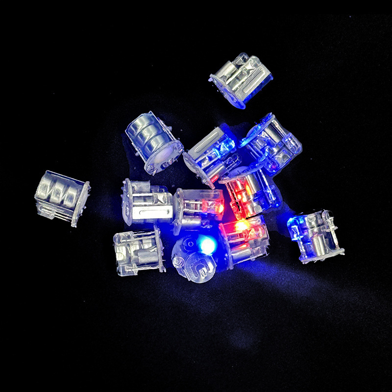 小型スリーブ振動誘導灯ボタン電池ランプ手作り玩具装飾部品ランプ赤青フラッシュag 3プラグランプ|undefined