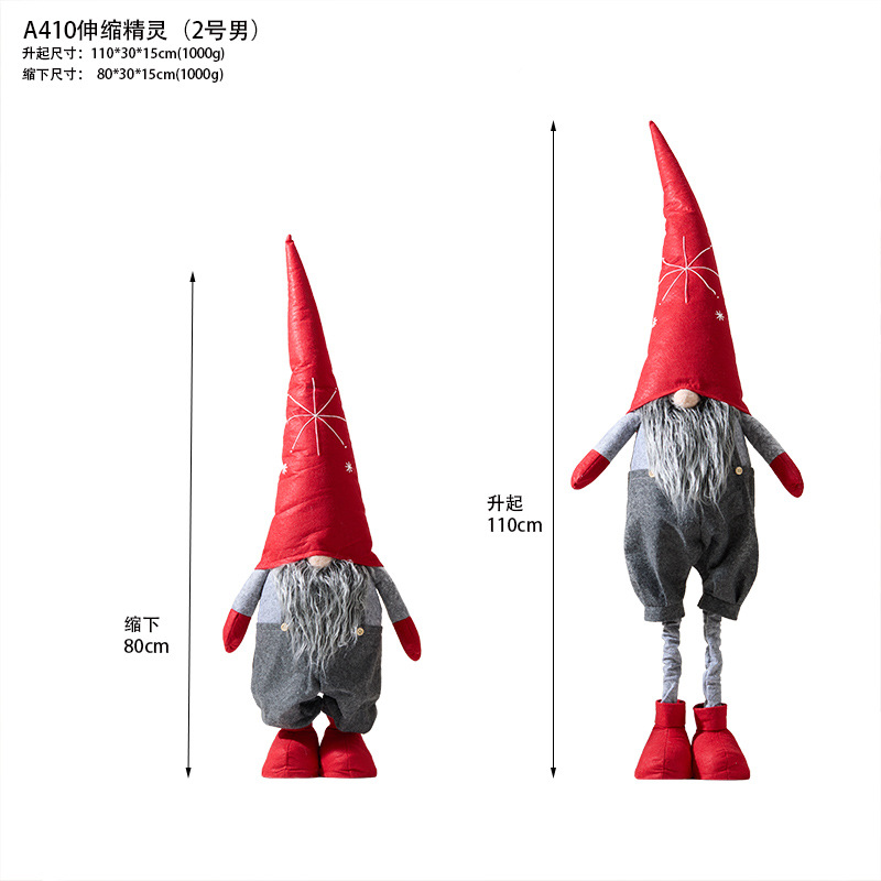 Nuevos productos transfronterizos muñecas de Papá Noel de tamaño grande Europa y América venta caliente sin cara viejos accesorios de diseño de escena de Navidad