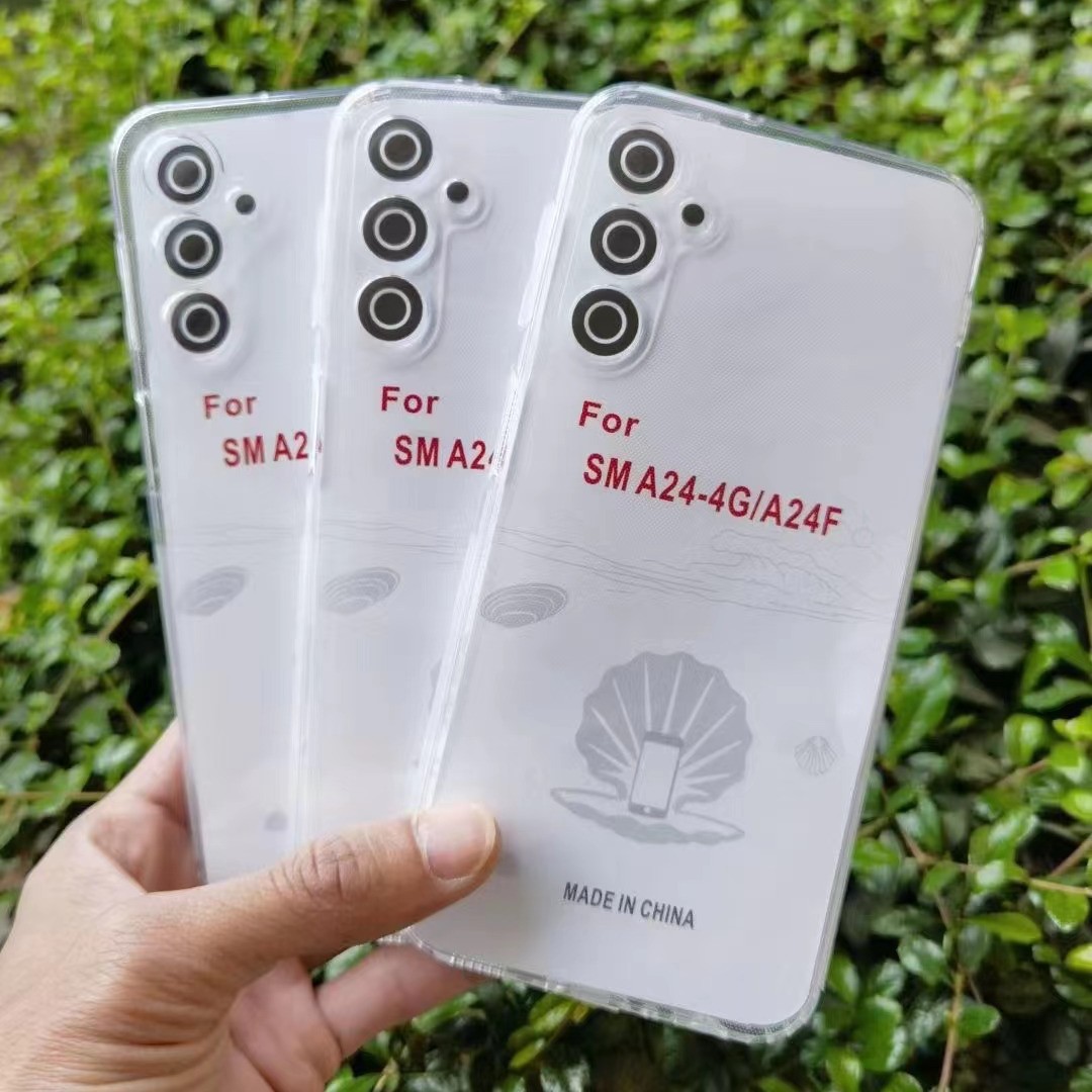 三防TPU带防尘塞防滑边手机壳适用三星型号A24-4G精孔护眼贝壳