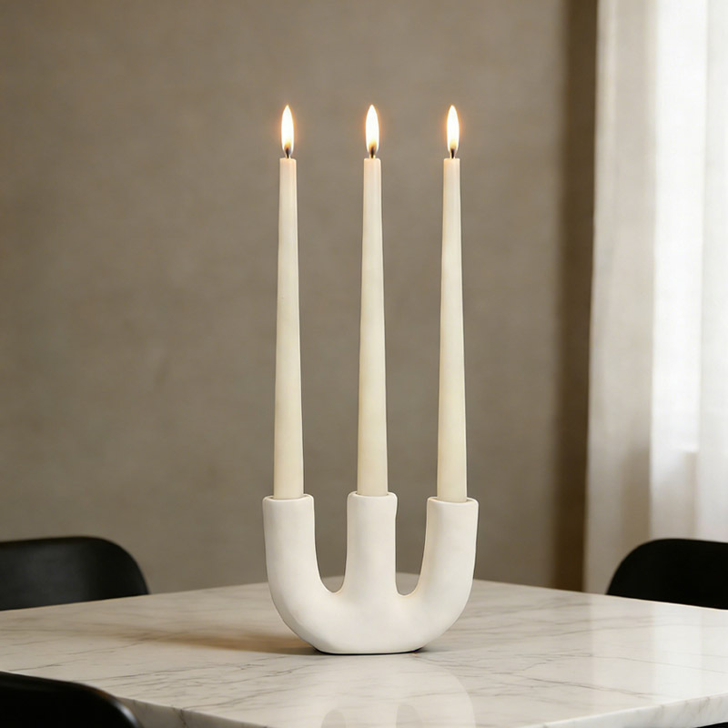 简约现代ins陶瓷烛台 家用装饰客厅桌面摆件烛光晚餐蜡烛台座摆设