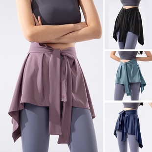 Fitness Anti-Exposure Yoga Pants Sports Casual Skirt Anti-Embarrassment Adjustable Strap One-Piece Hip-Covering Skirt