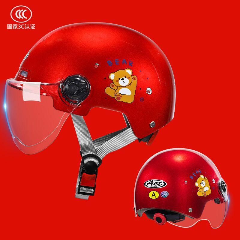 Summer Helmet 3C: Universal Auto Parts and Accessories - red