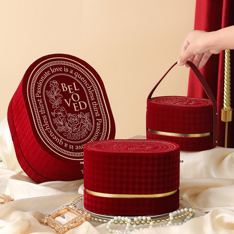 Velvet handheld gift box, festive bag, Birthday gift 4