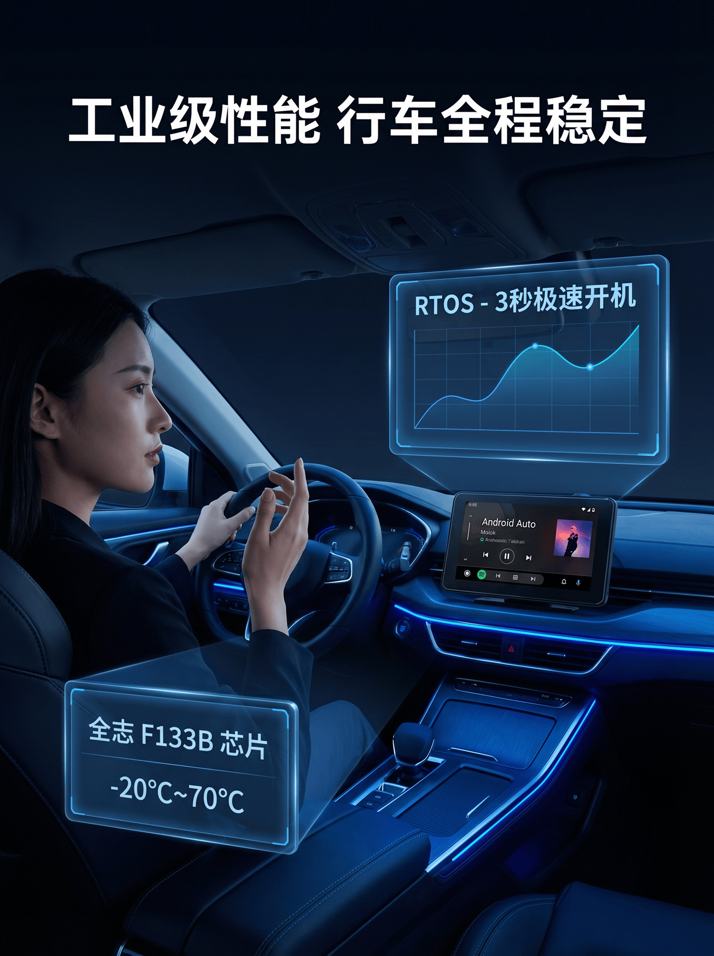 Cross-border source manufacturer 7inch carplay portable screen GPS navigation device high-definition reversing camera car display
