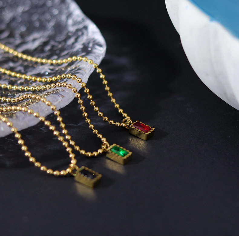 5g Weight PVD Coated Gold Plating Process Wholesale Jewelry Simple Style Geometric 304 Stainless Steel 18K Gold Plated Gold Plated Stainless Steel Necklaces