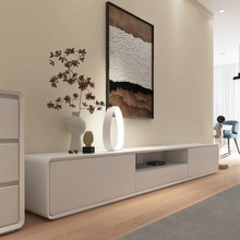 意式家用电视柜一体现代简约茶几组合地柜客厅电视机柜小户型白色