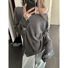 3732#superniniyy 淡人天菜 天爽莱塞尔松弛感软糯宽松长袖针织衫
