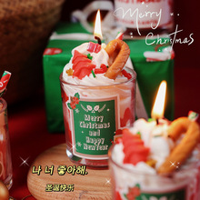 新款圣诞节摆件伴手礼跨境装饰可爱圣诞树雪人香薰造型盲盒蜡烛