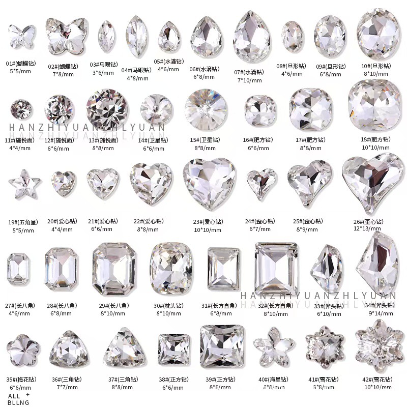White diamond for manicure