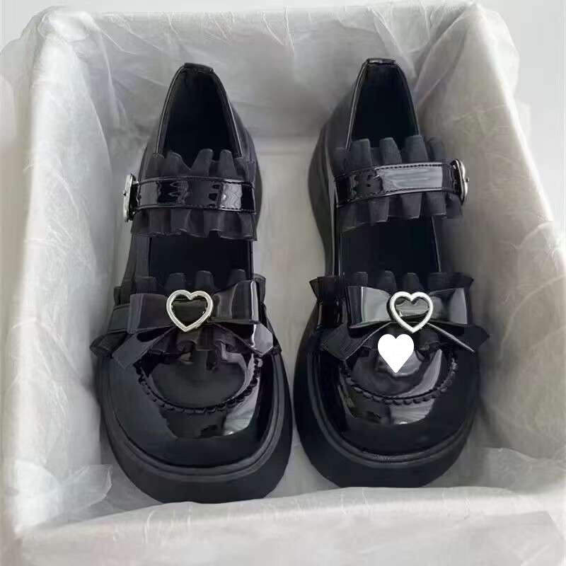 Japanese Sweet Shoes Original Lolita Big Head Mary Jane Thick-soled Small Leather Shoes Spring and Summer Jk muffin Sweet Cool Single-layer Shoes