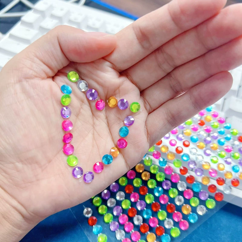 Набор акриловых страз для декора: 504 цветных страз 6 мм для ручной росписи и украшения альбомов